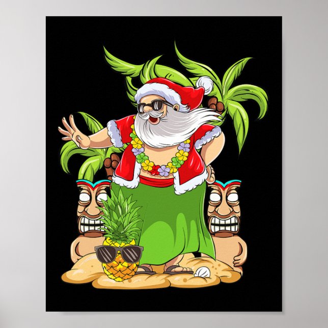 Hawaiianisches Weihnachten Mele Kalikimaka Hula-Ta Poster (Vorne)