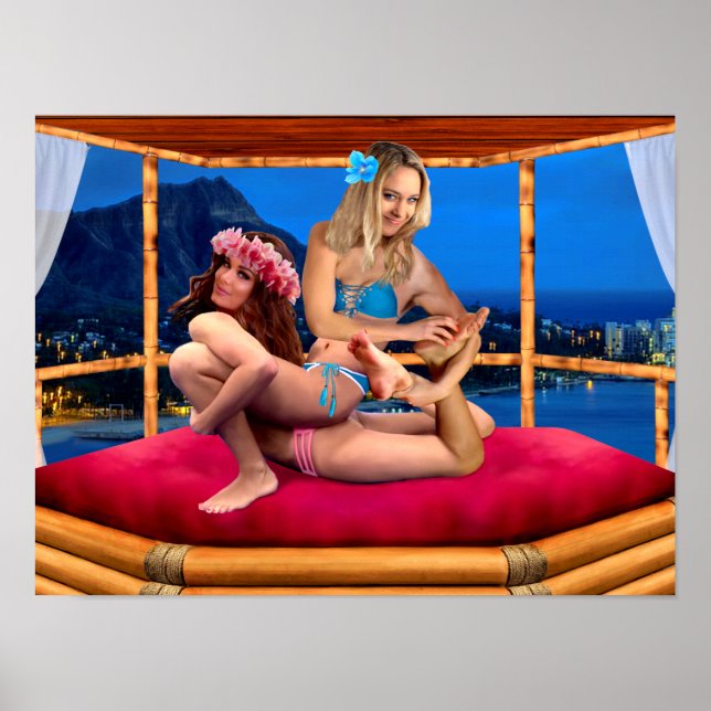 HAWAIIISCHES FANTASY RINGEN POSTER (Vorne)