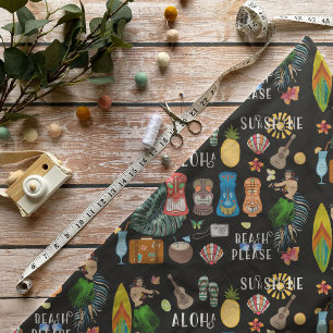 Hawaiin Tiki Fabric Stoff