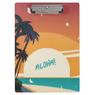 Hawaiisch/Aloha/Tropical/Strand Klemmbrett