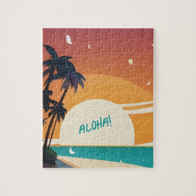 Hawaiisch/Aloha/Tropical/Strand Puzzle (Vertikal)