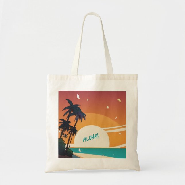 Hawaiisch/Aloha/Tropical/Strand Tragetasche (Vorne)
