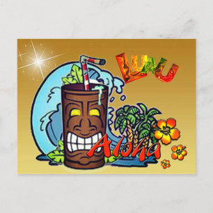 Hawaiisch-Luau Ankündigungspostkarte