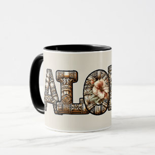 Hawaiisch-Polynesischer Aloha Bamboo Look Tasse