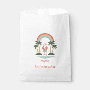 Hawaiisch/Regenbogen/Palmen Santa Geschenktütchen