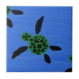 Hawaiische Art-dekorative Meeresschildkröte-Flies Fliese