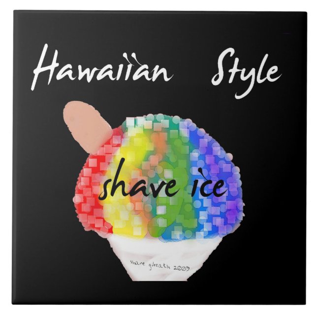 Hawaiische Art-dekorative Rasur-Eis-Fliese Fliese (Vorderseite)
