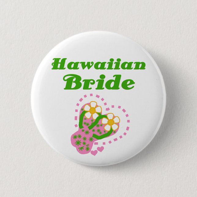 Hawaiische Braut Button (Vorderseite)