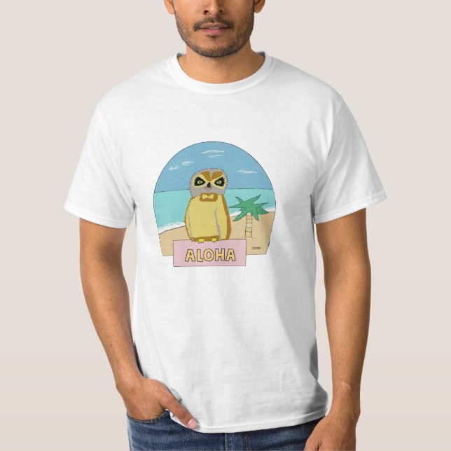Hawaiische Eule T-Shirt (Vorderseite)