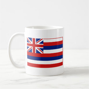 Hawaiische Flagge + Karten-Tasse Tasse
