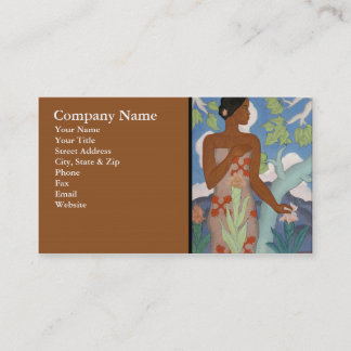 Hawaiische Frau - Visitenkarte