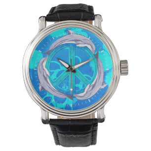 Hawaiische Friedensdelphine Armbanduhr