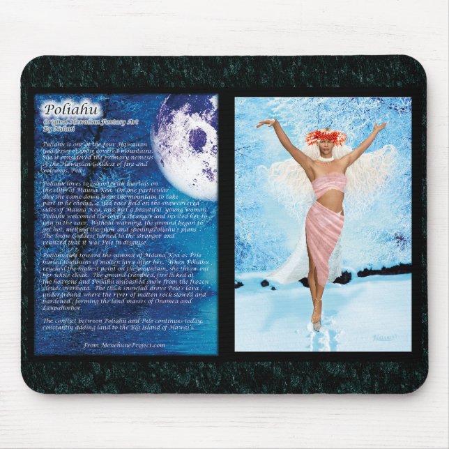 Hawaiische Göttin Poliahu Mousepad (Vorne)