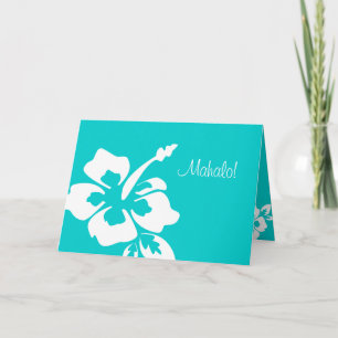 Hawaiische Hochzeit danken Ihnen kardiert Hibiskus Dankeskarte