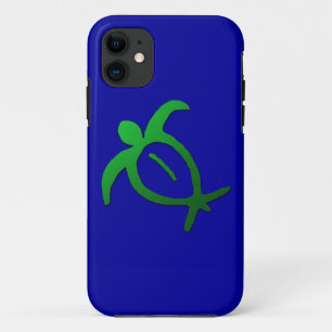 Hawaiische Honu Petroglyphe auf Blau - iPhone 5 Case-Mate iPhone Hülle