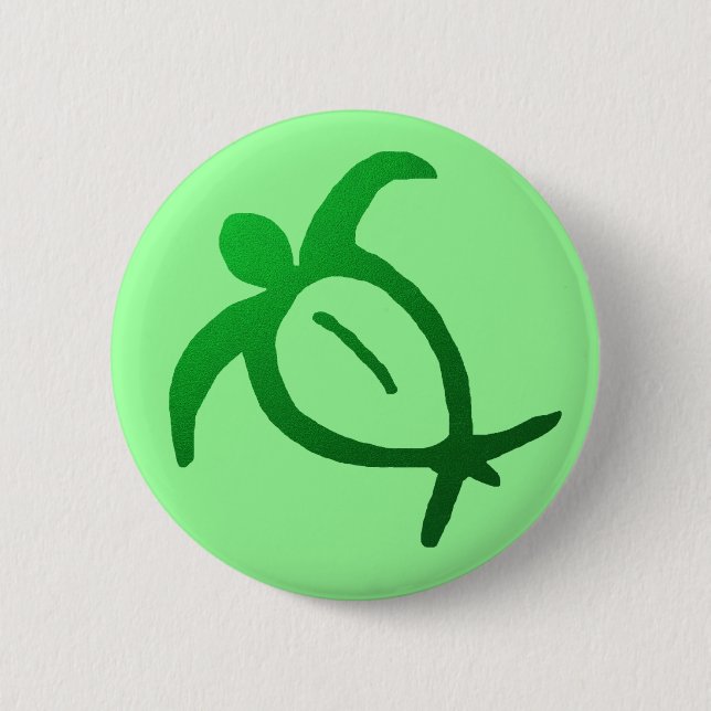 Hawaiische Honu Petroglyphe - Knopf Button (Vorderseite)