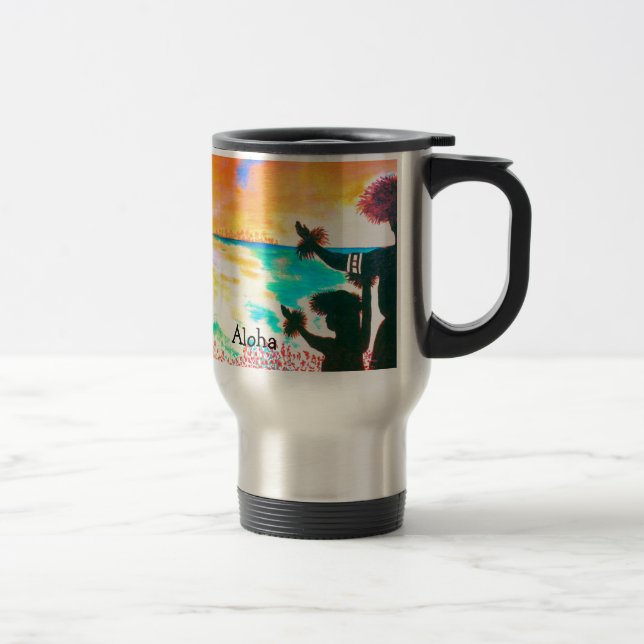 Hawaiische Hula Reise-Tasse Reisebecher (Rechts)