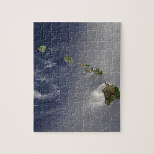 Hawaiische Insel-Satelliten-Ansicht Puzzle (Vertikal)
