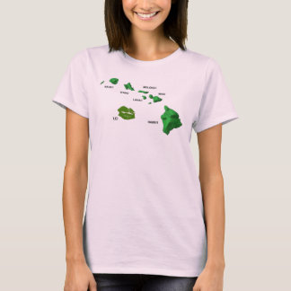Hawaiische Inseln mit selten gesehener Leu-Insel T-Shirt