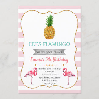 Hawaiische Luau-Geburtstagsladung Einladung