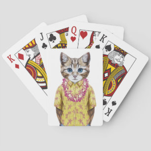 Hawaiische Miezekatze-Katze Spielkarten