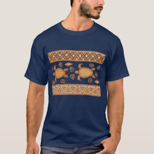 Hawaiische Paare Honu Stammes- Meeresschildkröte T-Shirt