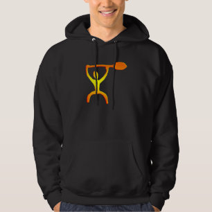 Hawaiische Paddel-Mann-Petroglyphe Hoodie