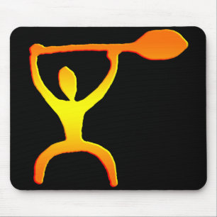 Hawaiische Paddel-Mann-Petroglyphe - Mousepad