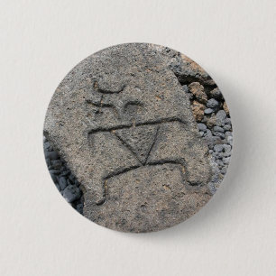 Hawaiische Petroglyphe - Knopf Button