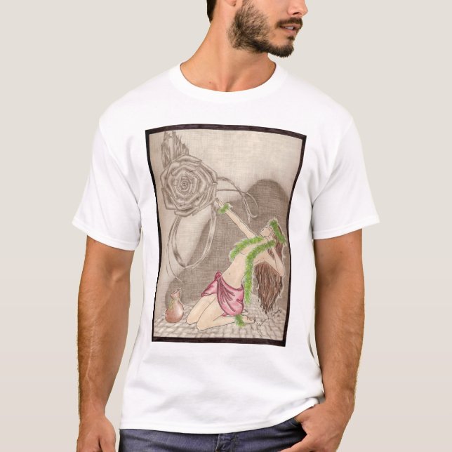.: Hawaiische Rose:. - Besonders angefertigt T-Shirt (Vorderseite)