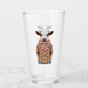 Hawaiische Shirt-Kuh Glas