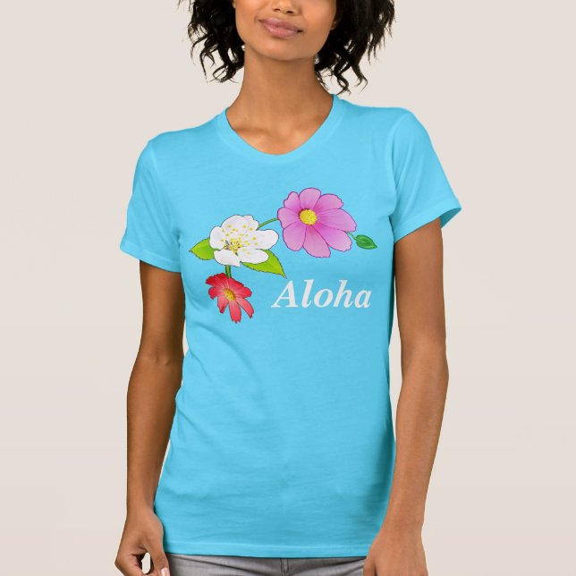 Hawaiische T-Shirts für die Frauen kundengerecht (Vorderseite)