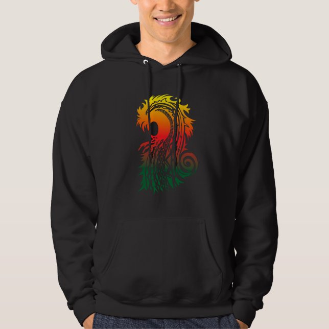 Hawaiische Tätowierung Hoodie (Vorderseite)