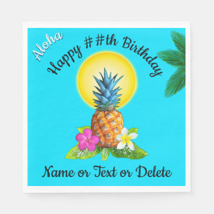 Hawaiische Themed Party-Ideen, personalisierte Serviette