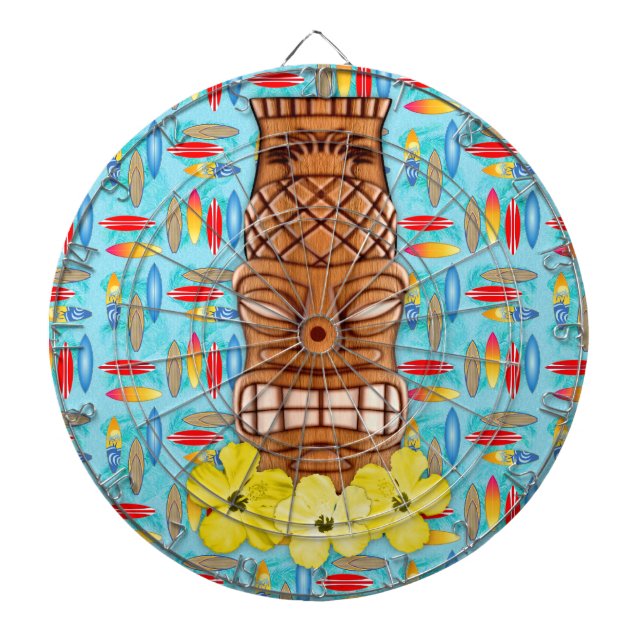 Hawaiische Tiki Maske Dartscheibe (vorne)