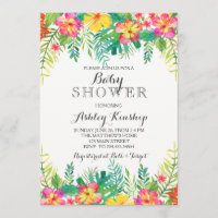 Hawaiische tropische Babypartyeinladung