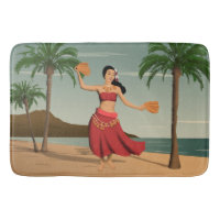 Hawaiische Vintage Hula Mädchen-Postkarte