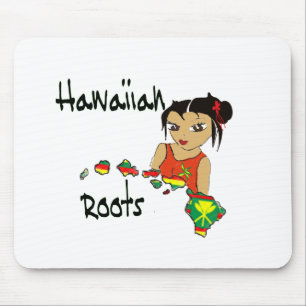 Hawaiische Wurzeln Mousepad