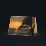 Hawaiischer alles- Gute zum Geburtstagtropischer Karte<br><div class="desc">Ein schöner tropischer Sonnenuntergang! Sie können den Text und den Namen ändern,  um diese Karte zu personifizieren.</div>