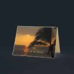 Hawaiischer alles- Gute zum Geburtstagtropischer Karte<br><div class="desc">Ein schöner tropischer Sonnenuntergang! Sie können den Text und den Namen ändern,  um diese Karte zu personifizieren.</div>