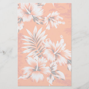 Hawaiischer Hibiskus-Blumen-Hintergrund Briefpapier