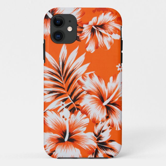 Hawaiischer Hibiskus-Blumen-Hintergrund Case-Mate iPhone Hülle (Rückseite)