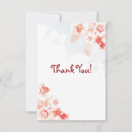 Hawaiischer Hibiskus in der roten Orange danken Dankeskarte