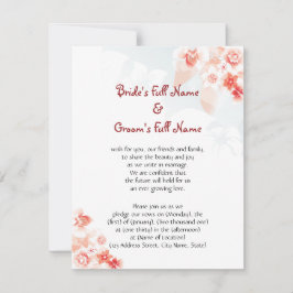 Hawaiischer Hibiskus in der roten Orange Einladung