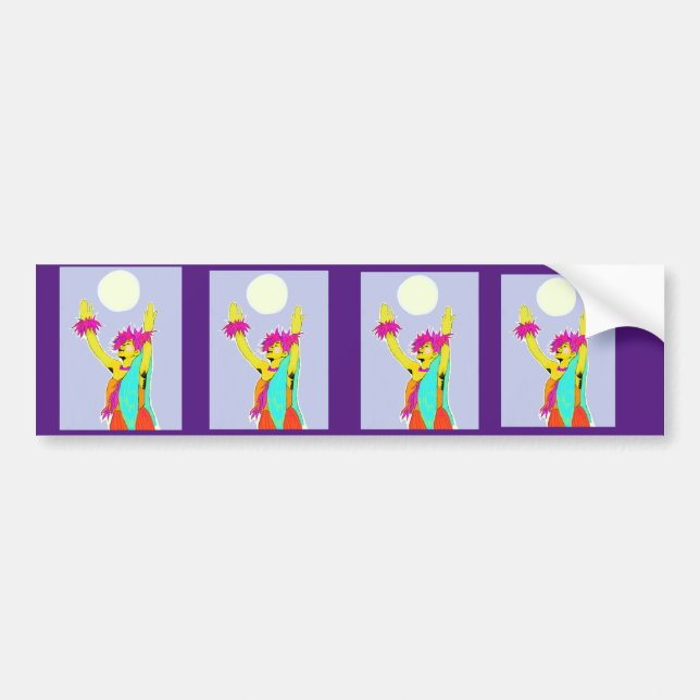 Hawaiischer Hula Stoßdämpfer Autoaufkleber (Vorne)