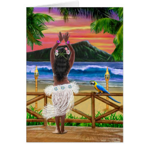 HAWAIISCHER SONNENUNTERGANG HULA