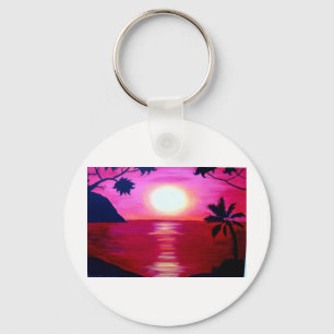 hawaiischer Sonnenuntergang Schlüsselanhänger