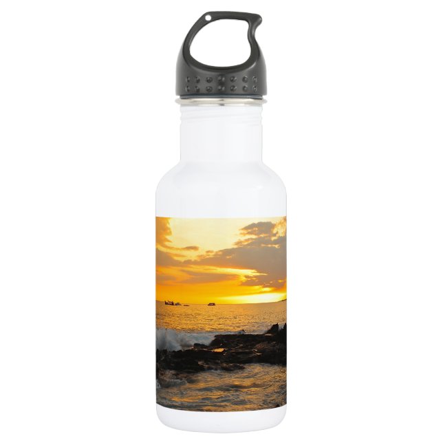 Hawaiischer Sonnenuntergang Trinkflasche (Vorderseite)