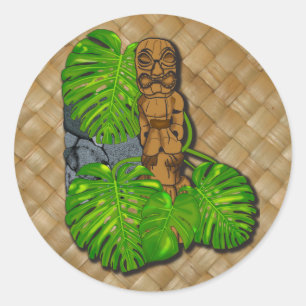 Hawaiischer Tiki Lauhala Aufkleber