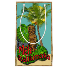 Hawaiischer Tiki Mele Kalikimaka Weihnachtstag Kleine Geschenktüte